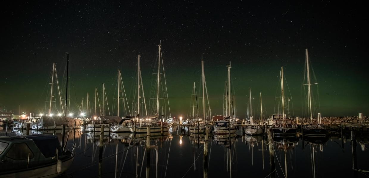 Gilleleje Havn om natten
